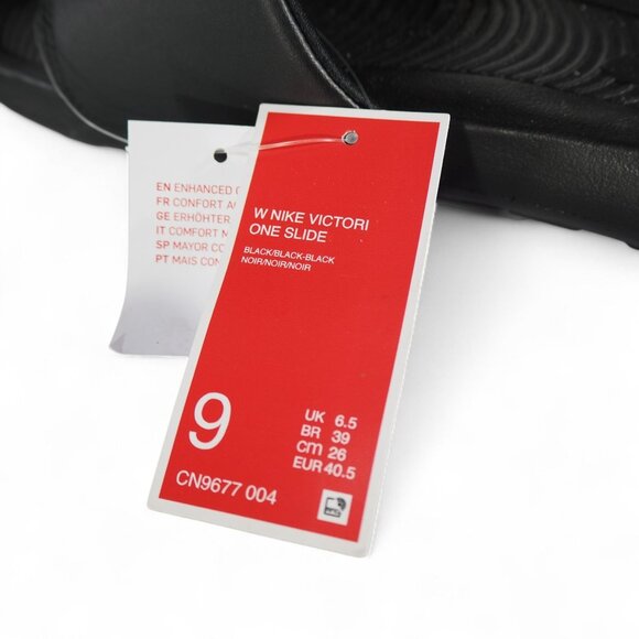 Nike Victori One Slide Sandals Black Women's 9 CN9677-004 - Picture 10 of 11